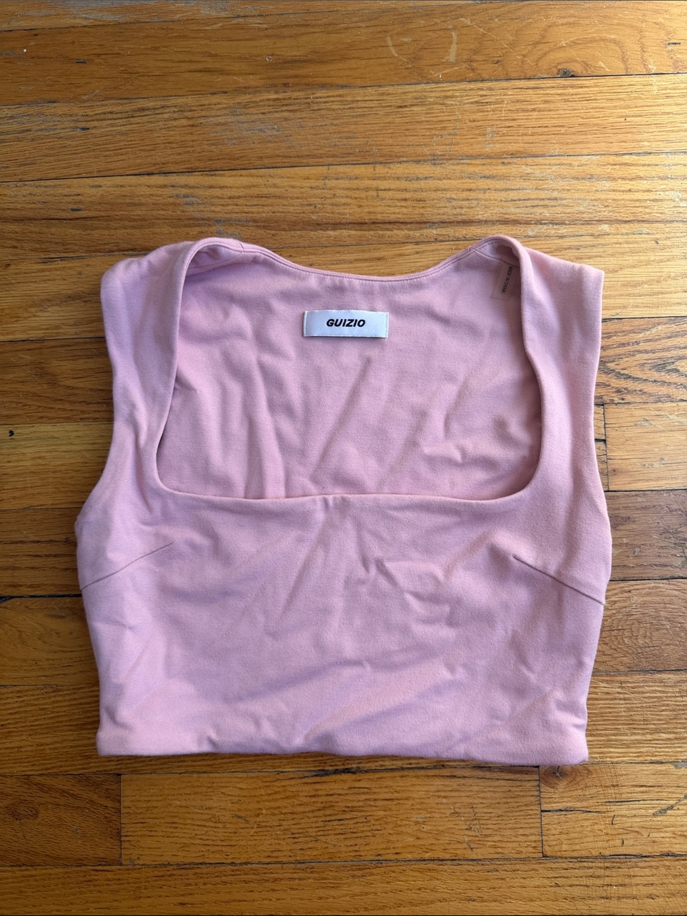 Danielle Guizio Blush Pink Celestial cropped top